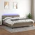 Vidaxl Box spring postelja z vzmetnico LED taupe 180x200 cm blago