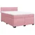 Vidaxl Box spring postelja z vzmetnico roza 140x200 cm žamet