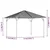 Vidaxl Paviljon s streho 3x3 m antraciten
