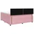 vidaXL Postelja boxspring z vzmetnico Roza 140 x 190 cm Žamet