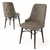 HANAH HOME Set 6 stolica Pare Cappuccino Brown