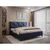 Boxxx OBLAZINJENA POSTELJA 160 cm x 200 cm , tekstil temno modra