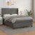Vidaxl Box spring postelja z vzmetnico siva 140x200 cm umetno usnje