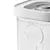 Square food container, plastic, 10.7 x 10.7 x 7.6 cm, 0.32L, Cube -