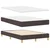 LED Box Spring Krevet Tamno smeđa 120 x 190 cm tkanina