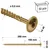 Vijaki za les WCT 8,0 x 260 mm (50)