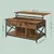Songmics Klubska mizica 100x60x48 cm rjava s shrambo