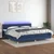 Vidaxl Box spring postelja z vzmetnico LED modra 200x200 cm blago