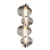 LED luster na sajli BOLLA LED/17W/230V pr. 16 cm sjajni hrom/dimljeno-siva