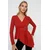 Trend Alacati Stili Ženska bluza dugih rukava Alc-X12967, Crvena