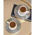 Madame Coco Set šoljica za kafu Evorde Bella, 2 komada, 90ml, Crno-beli