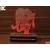 Black Cut 3D Lampa Jaguar, Hladno bela