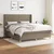 Vidaxl Box spring postelja z vzmetnico taupe 160x200 cm blago