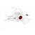 ALLOCACOC PowerCube Extended USB 4xSchuko + dual USB, kabl duž.1,5m - 1402RD/DEEUPC  4, 1,5m, Bela/crvena