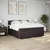 Vidaxl Box spring postelja z vzmetnico temno rjava 180x200 cm blago