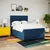 vidaXL vidaXL Box spring postelja z vzmetnico modra 160x200 cm blago, (21307261)