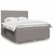 Vidaxl Box spring postelja z vzmetnico taupe 200x200 cm blago