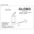 Globo 15469TO - Stona lampa NORMY 1xE27/40W/230V bela