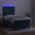 Vidaxl Box spring postelja z vzmetnico LED temno modra 80x200 cm žamet