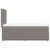 Vidaxl Box spring postelja z vzmetnico taupe 80x200 cm blago
