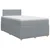 vidaXL Postelja boxspring z vzmetnico Svetlo siva 120 x 190 cm Blago