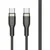 FIXED Fiksni kabel USB tipa C - USB tipa C 1,2 m črne barve 1 kos.