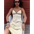 Bershka Obleka  rjava / pastelno rumena