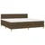 Vidaxl Box spring postelja z vzmetnico temno rjav 200x200 cm blago