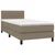 Vidaxl Box spring postelja z vzmetnico LED taupe 90x200 cm blago
