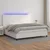 Krevet box spring s madracem LED bijeli 200x200 cm umjetna koža