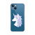 TELEMPIRE Silikonska maska Print Skin za iPhone 13 6.1 Purple Unicorn providna