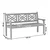 eoshop Lesena vrtna klop, siva, 150 cm, FABLA