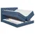 MID.YOU POSTELJA BOXSPRING 140 cm  x 200 cm , tekstil, leseni material temno modra
