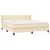 Vidaxl Box spring postelja z vzmetnico krem 180x200 cm blago