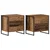 Noćni ormarić s ladicama 2 pcs Staro drvo 50 x 39.5 x 50 cm