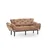 Atelier del Sofa Trosed na razvlačenje Nitta 185x85x70cm Svetlobraon