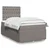 Vidaxl Box spring postelja z vzmetnico taupe 120x200 cm blago