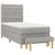 Vidaxl Box spring postelja z vzmetnico svetlo siva 90x200 cm blago
