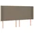 Vidaxl LED posteljno vzglavje taupe 163x16x118/128 cm blago