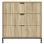 Kreveta Sonoma hrast 79,5 x 33 x 82 cm Konstruirano drvo
