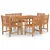 Vrtni blagovaonski set od 7 dijelova 150 x 90 cm masivno tikovino drvo