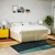 Vidaxl Box spring postelja z vzmetnico krem 200x200 cm blago