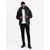 Ombre Mens patterned jacquard puffer jacket - black