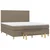 Vidaxl Box spring postelja z vzmetnico taupe 180x200 cm blago