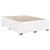 Vidaxl Box spring postelja z vzmetnico bel 140x190 cm umetno usnje