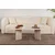 Nordure Klub sto Sabin, 119x40x60 cm, Krem