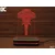 Black Cut 3D Lampa Slon, Svetloplava