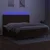 Vidaxl Box spring postelja z vzmetnico LED temno rjava 200x200cm blago