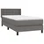 Vidaxl Box spring postelja z vzmetnico siva 80x200 cm umetno usnje