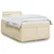 Vidaxl Box spring postelja z vzmetnico krem 120x190 cm blago